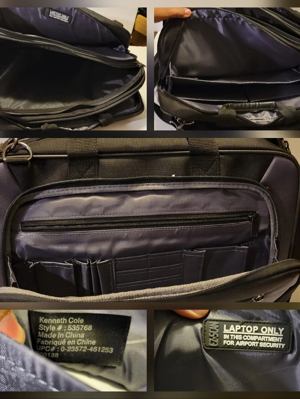 Kenneth Cole Reaction Laptop Computer Bag Style # 535 768